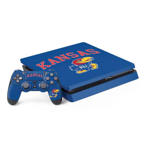 University of Kansas Collegiate Text PlayStation PS4 Skins
